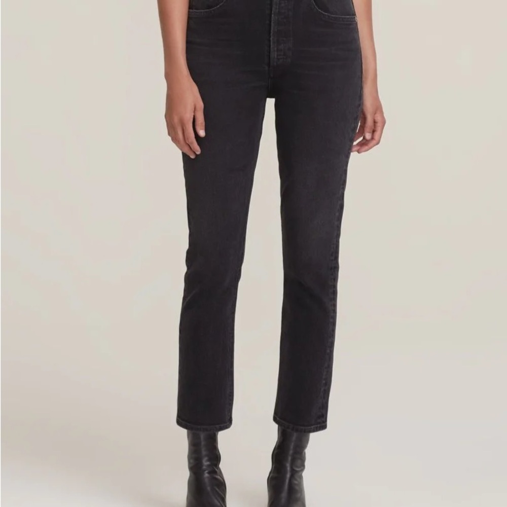 AGOLDE black High-Waisted Jeans